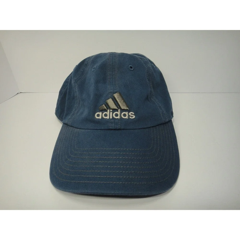 Adidas Climalite Dark Blue Adjustable Dad Hat Baseball Cap Embroidered Logo EUC